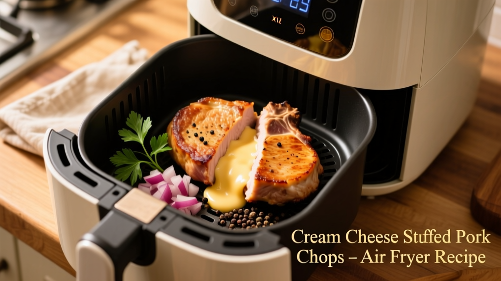 Cream Cheese Stuffed Pork Chops in Air Fryer