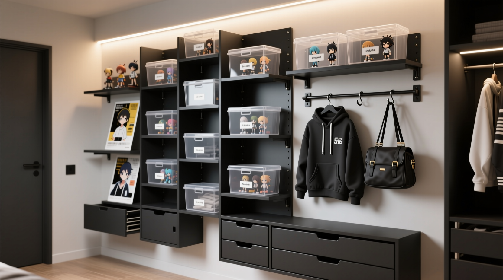 anime merch storage without sacrificing wear space
