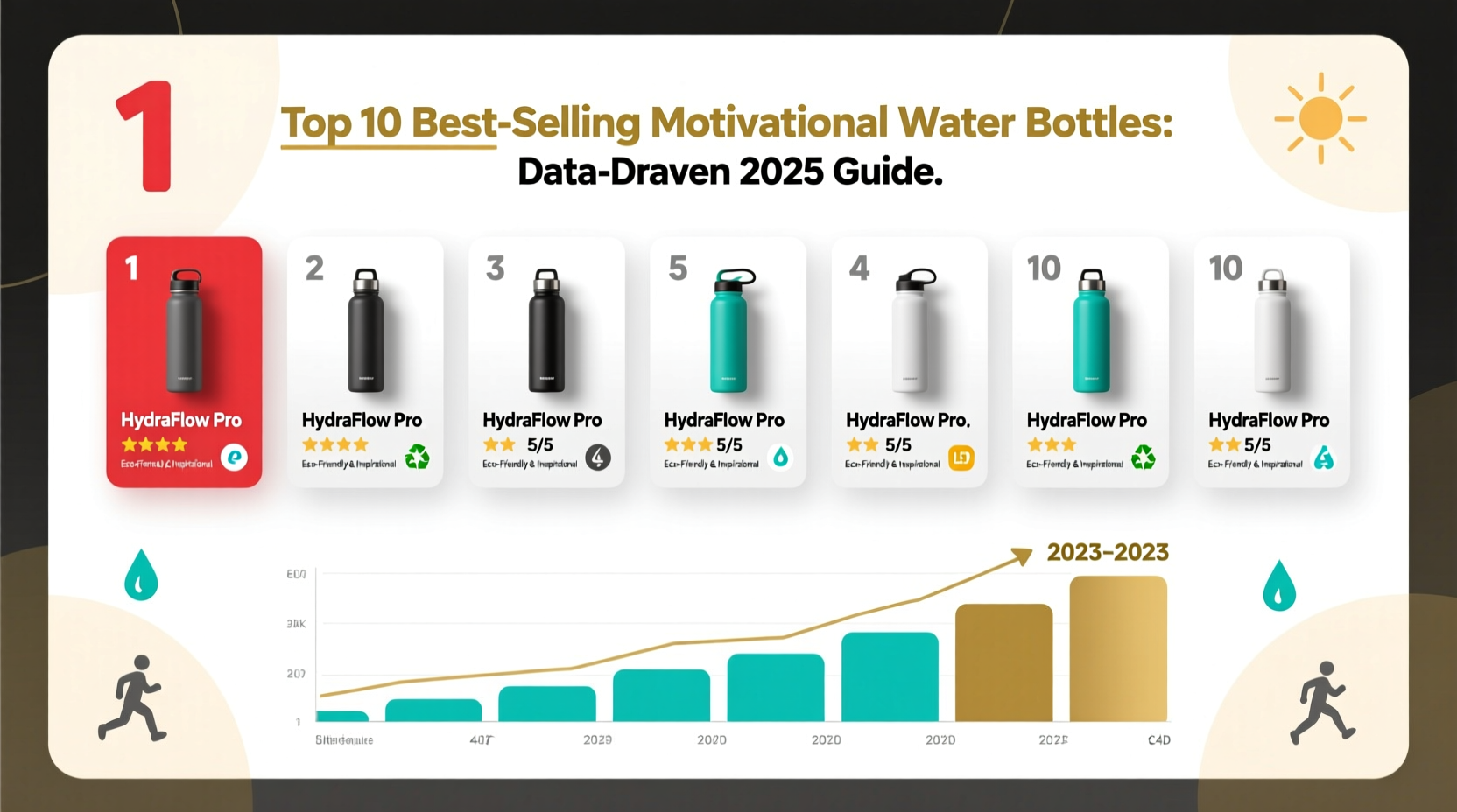 best selling motivational water bottle