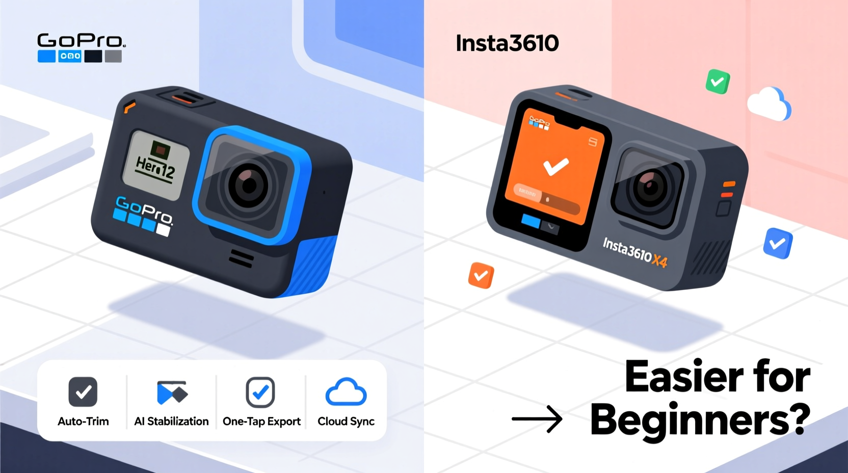 gopro vs insta360 which action cam is easier for beginners to edit
