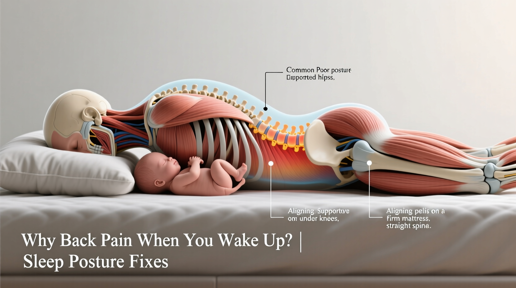 why does my back hurt when i wake up possible sleep posture fixes