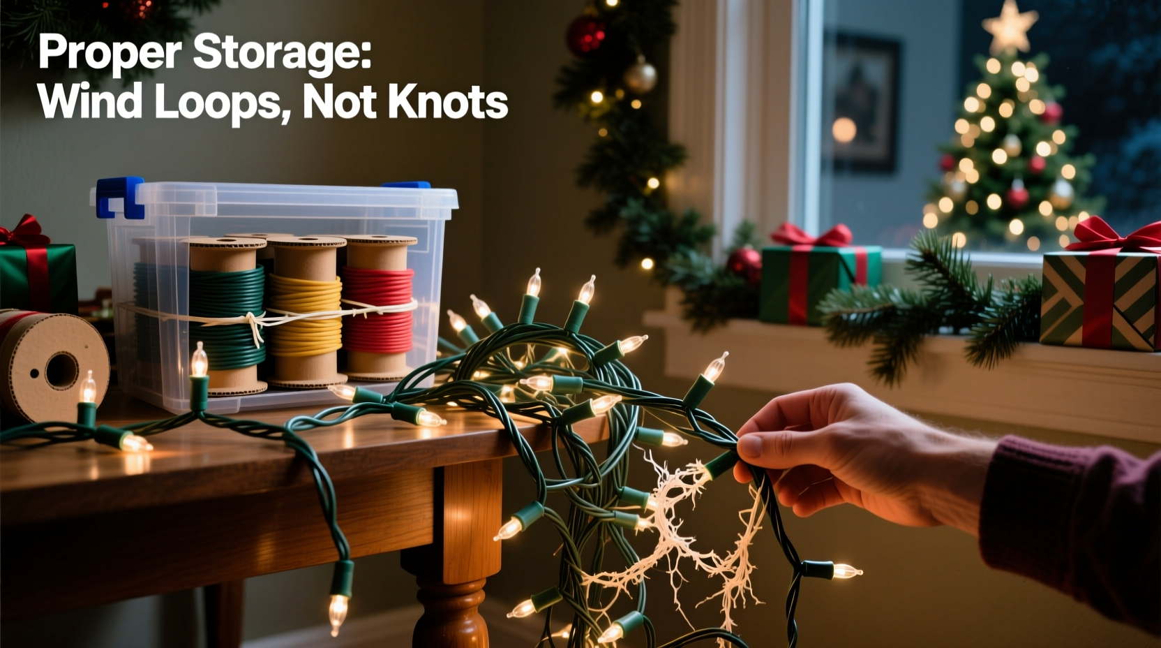 why do christmas lights tangle so easily and how to store them properly