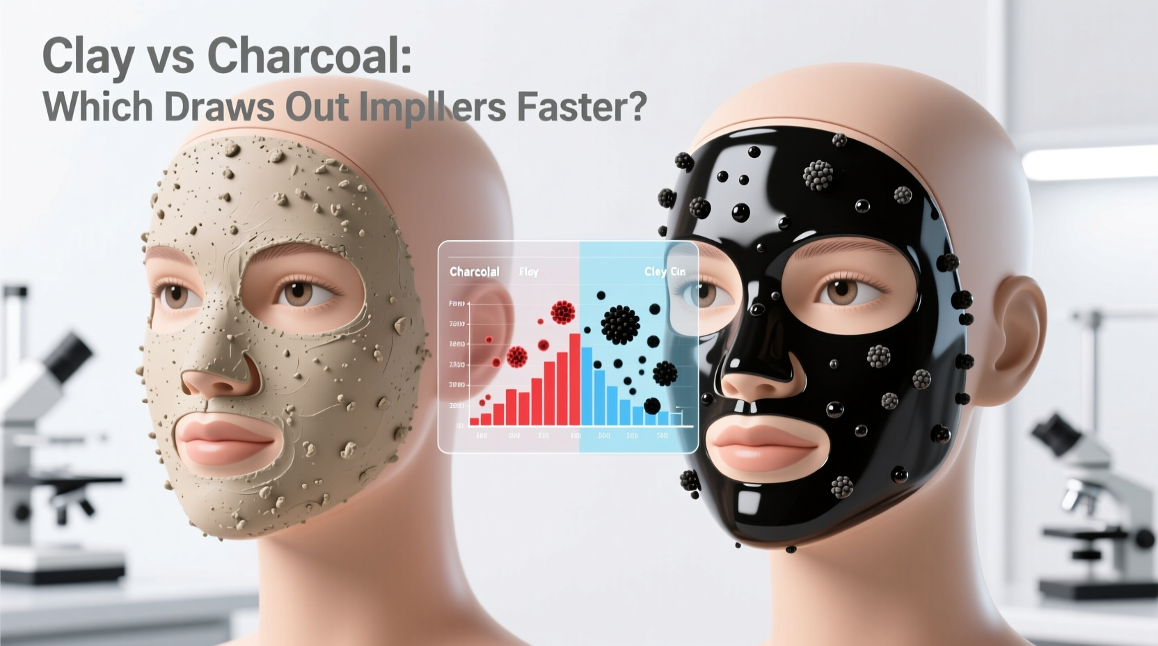 clay face mask vs charcoal mask which draws out impurities faster