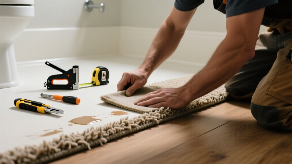 Fix Lumpy Carpet Padding in Bathroom Fast