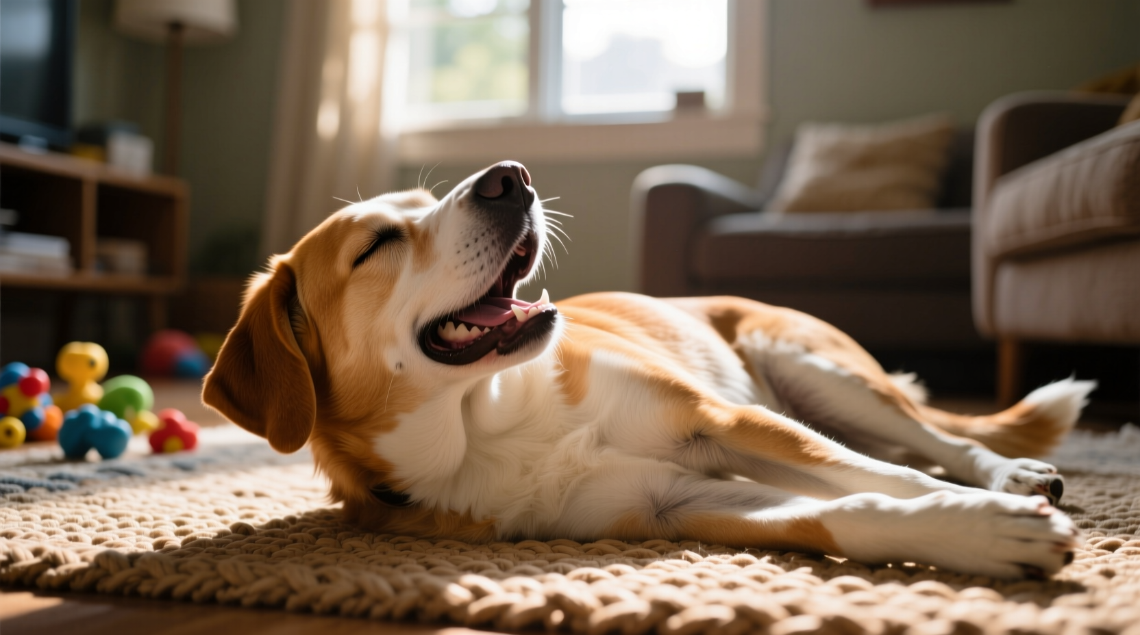 why does my dog sigh loudly when lying down and what it communicates