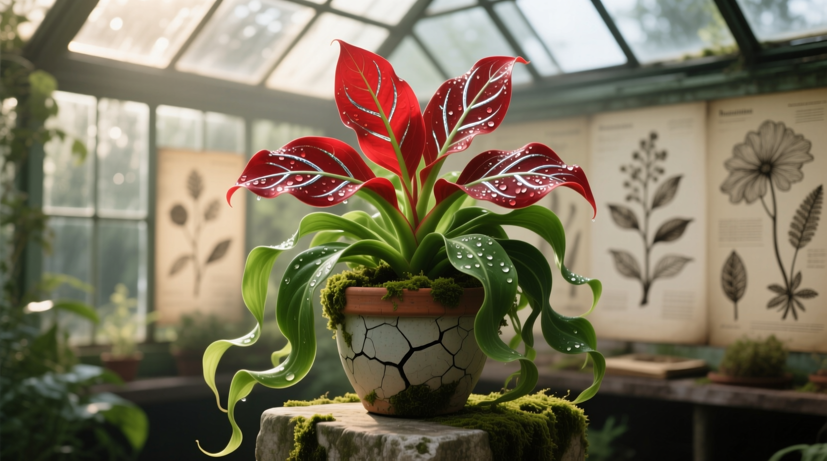 red green plant