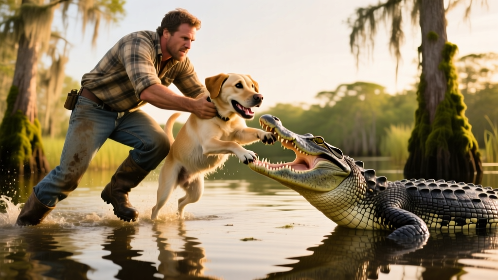 Florida Man Saves His Lab From Jaws of Alligator