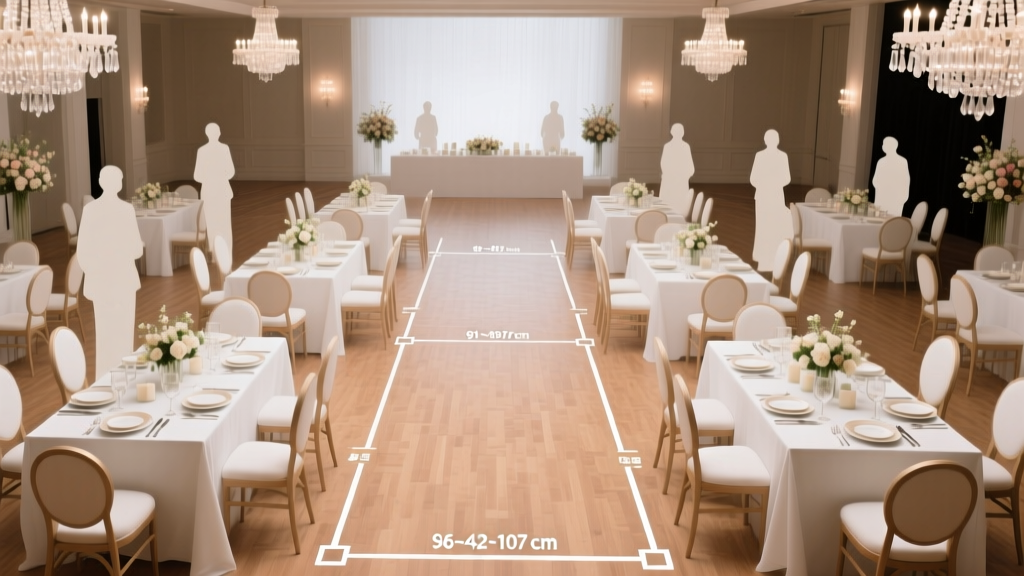 Wedding Table Spacing: Exact Measurements for 2026