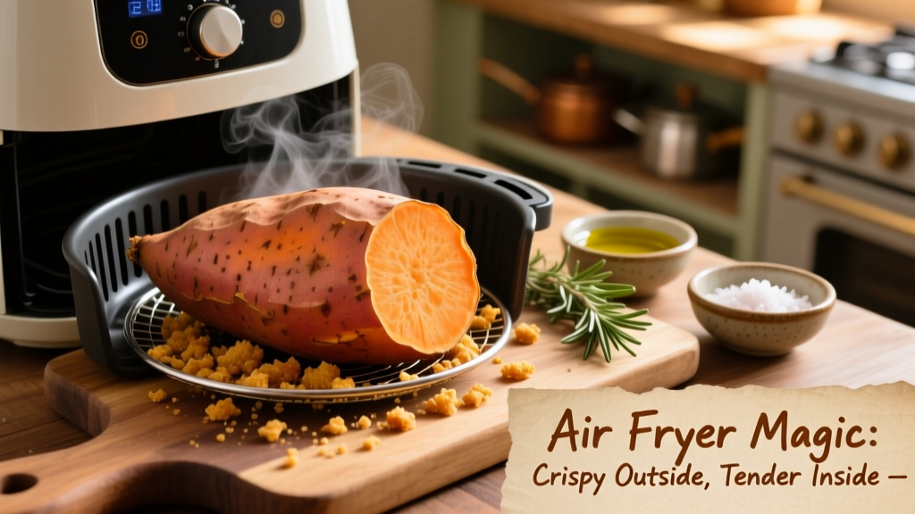 How to Air Fry a Large Sweet Potato (Crispy & Tender!)