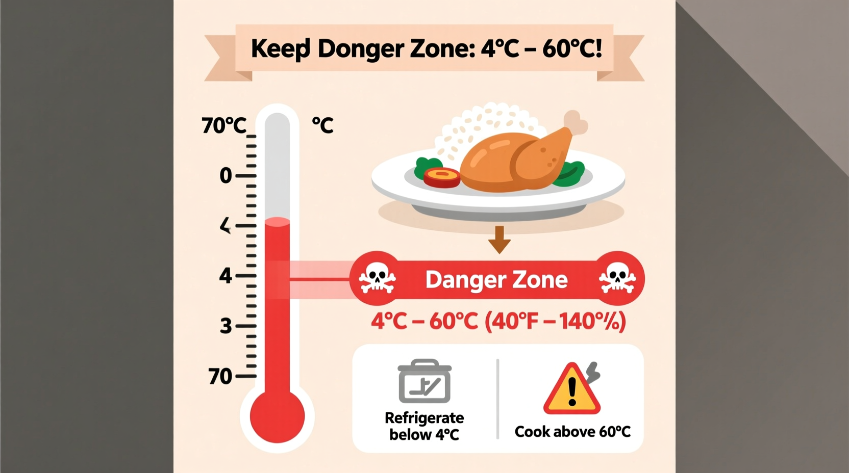 what is the temperature for food danger zone