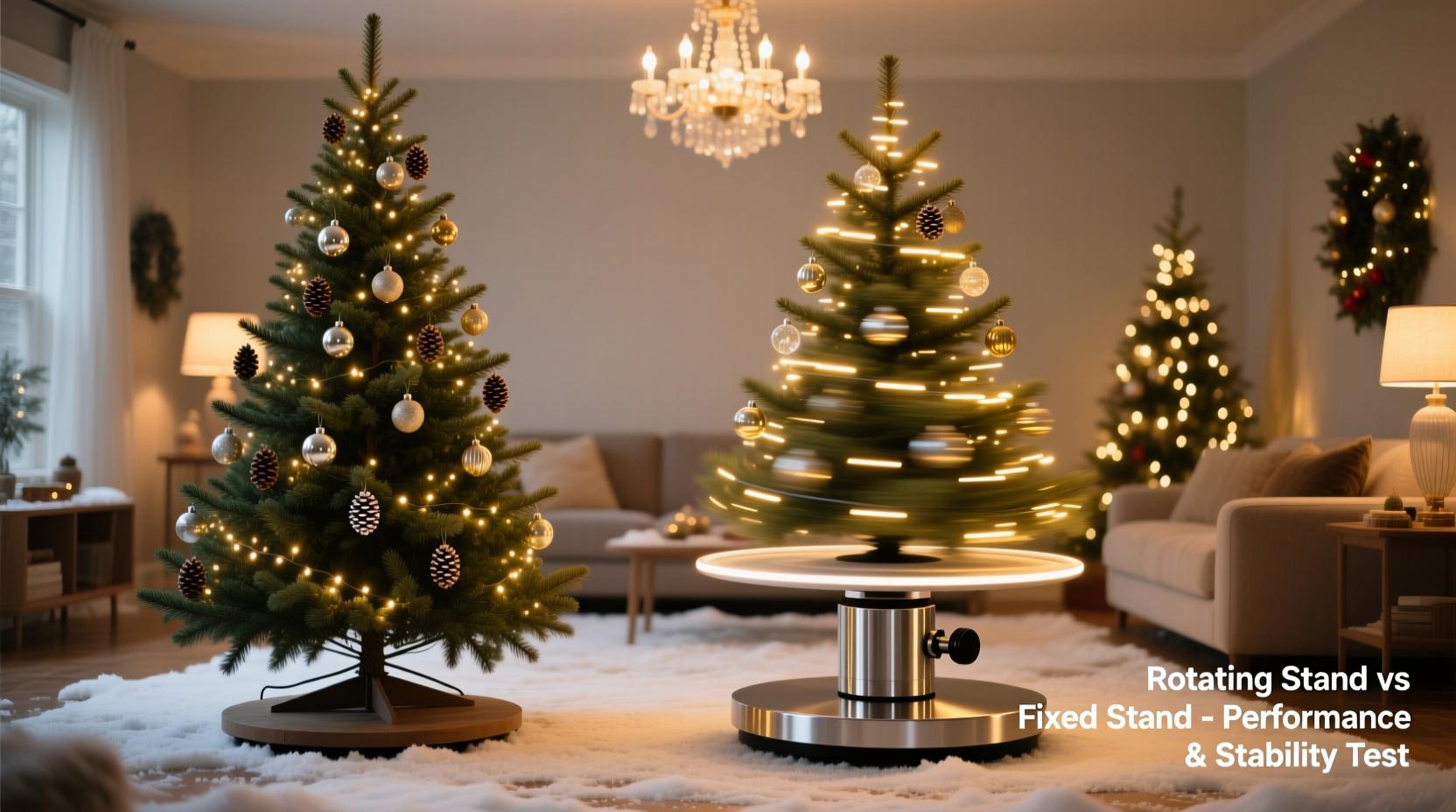 is a rotating christmas tree stand necessary for large trees