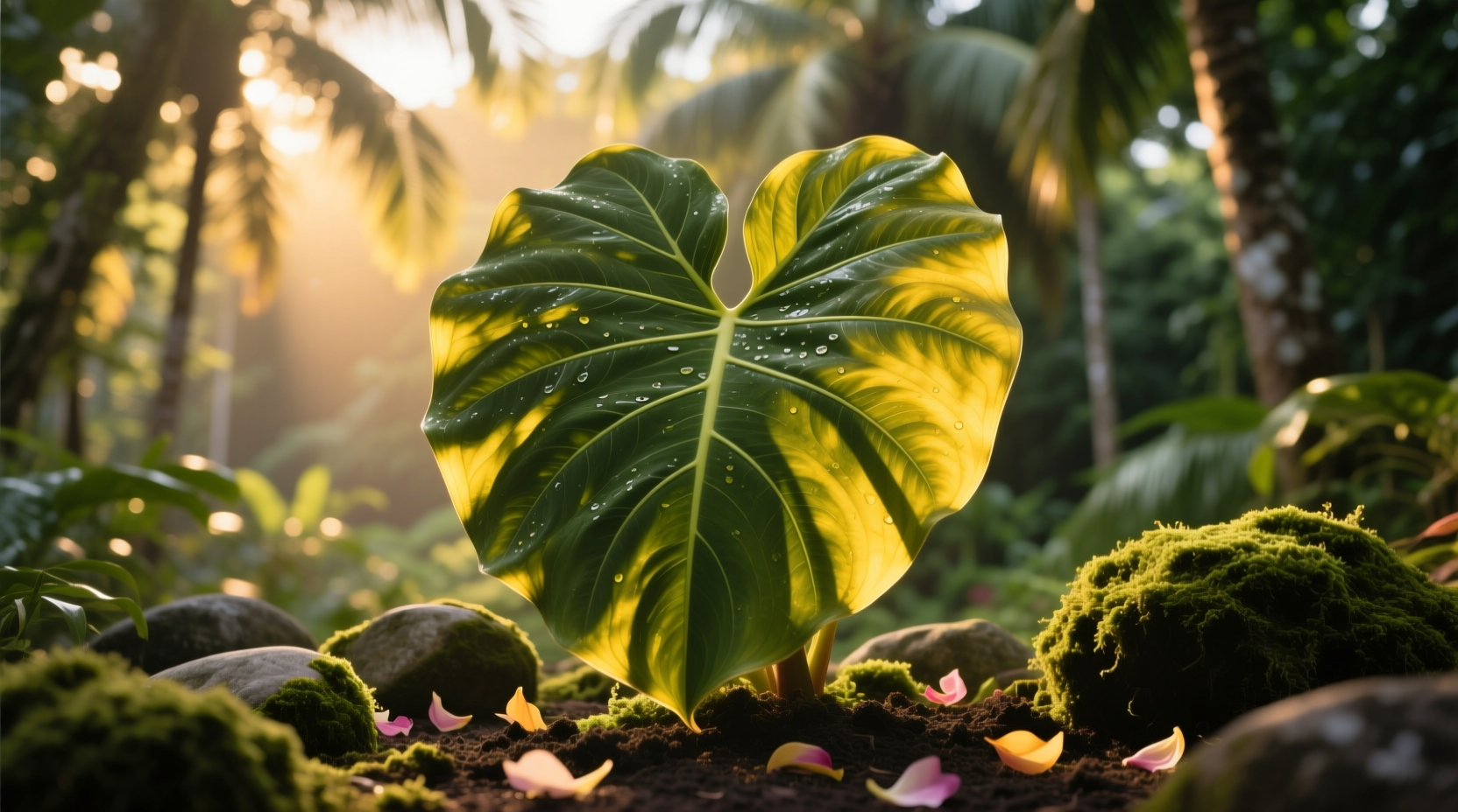 yellow elephant ear plant