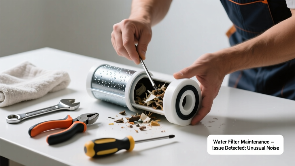Fixing a Clogged Water Filter Making Unusual Noise