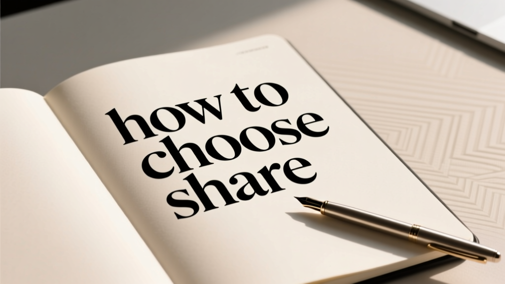How To Choose Share: A Practical, Data-Driven Framework for Investors