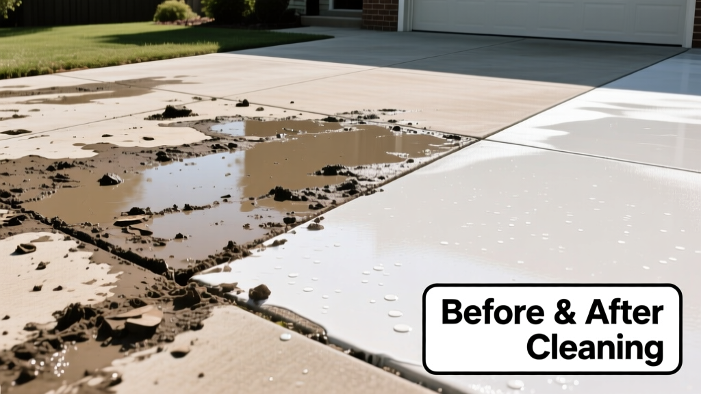 How to Remove Mud from Concrete Driveways & Patios
