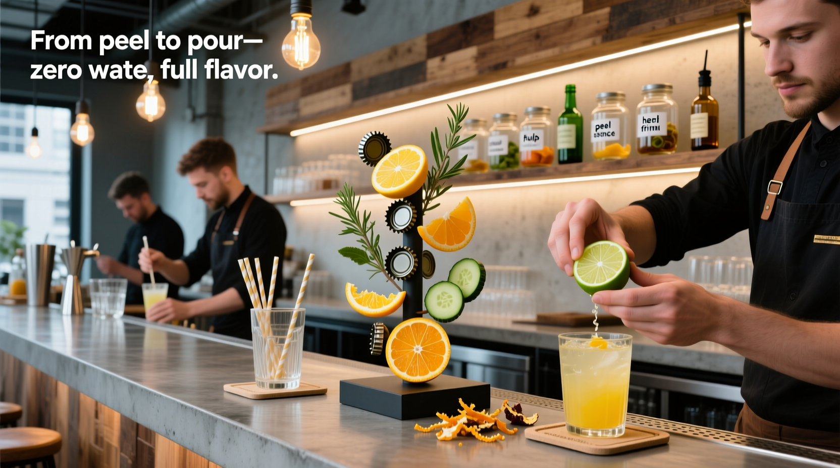 zero-waste cocktail bars what they do differently with scraps and peels