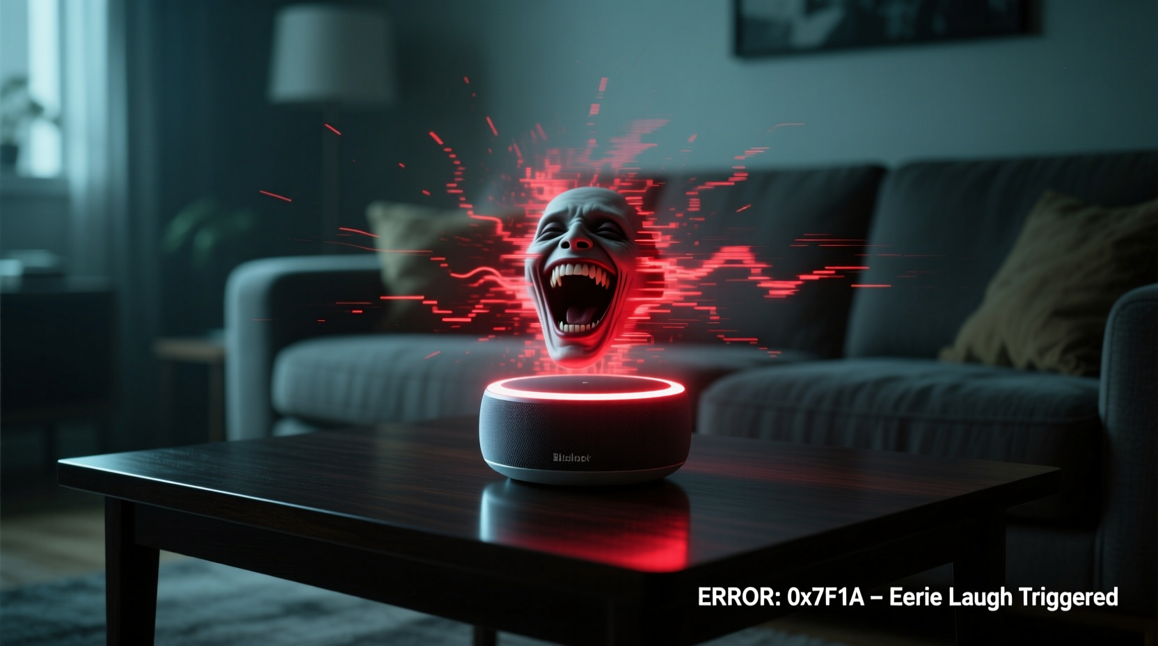 why does my smart speaker randomly laugh eerie but fixable bug