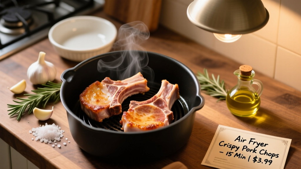 Crispy Bone-In Pork Chops in Air Fryer (Easy & Cheap)