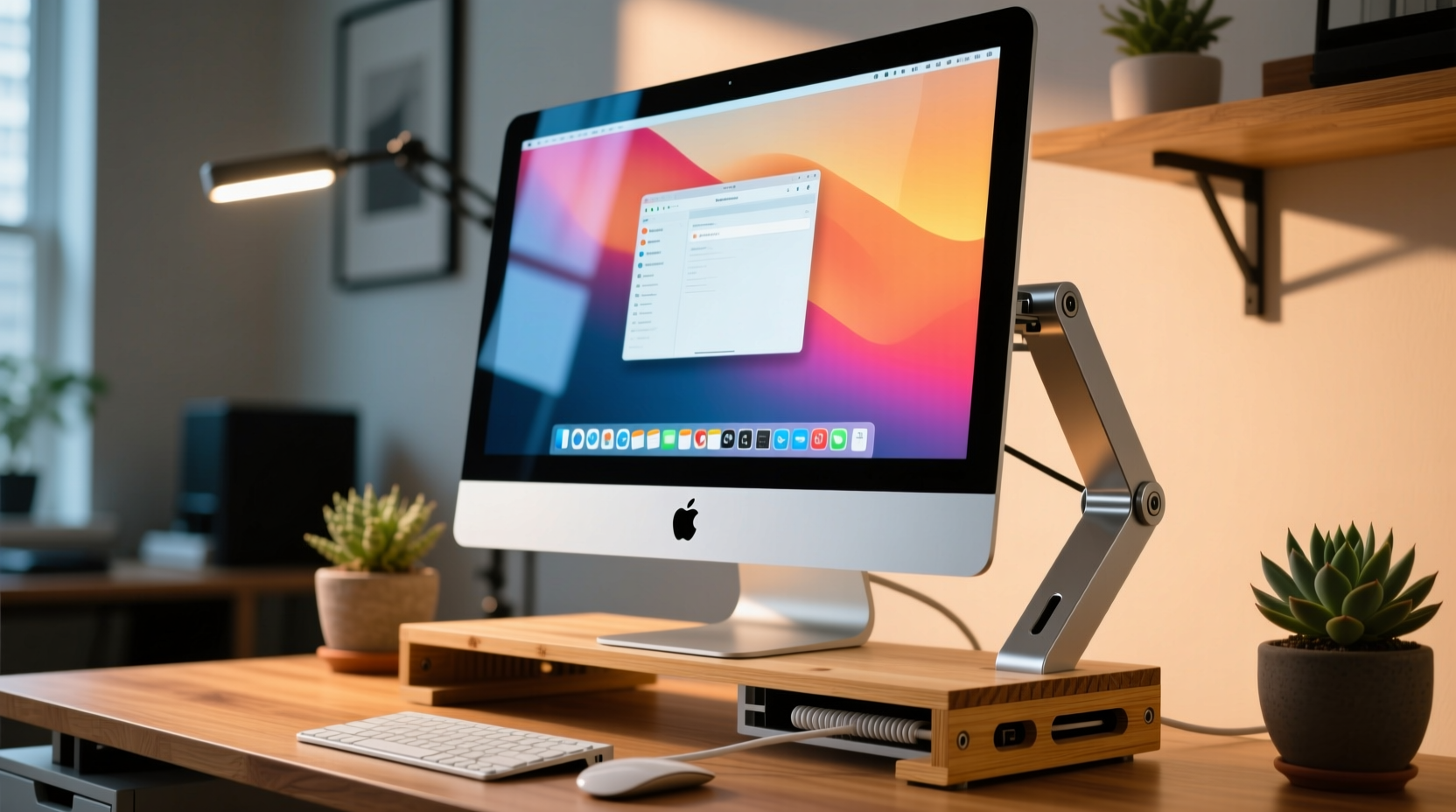 DIY Laptop Rack Hack Turns Your Monitor Into an iMac (No New Hardware)