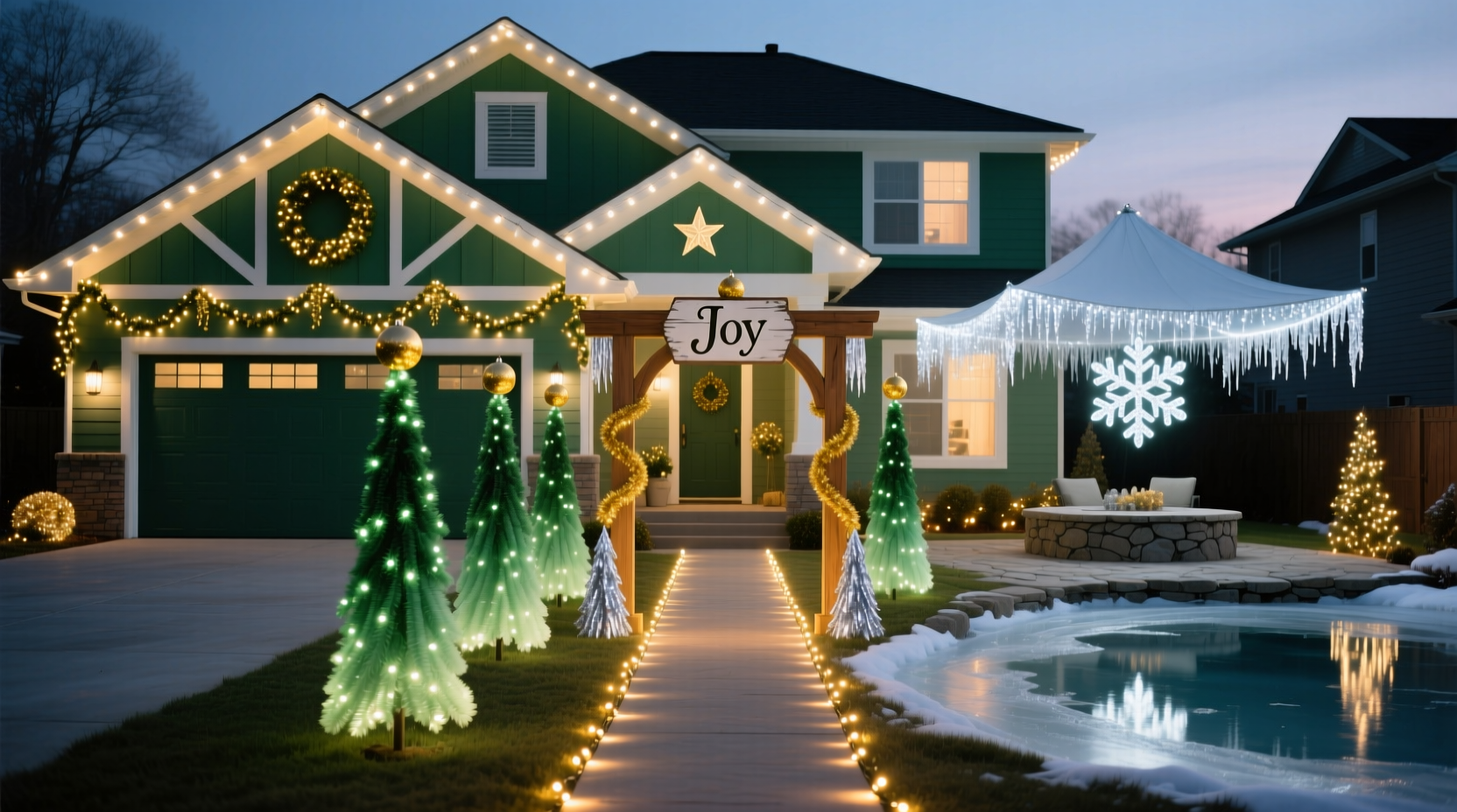 how to design a color coordinated christmas light layout for your home