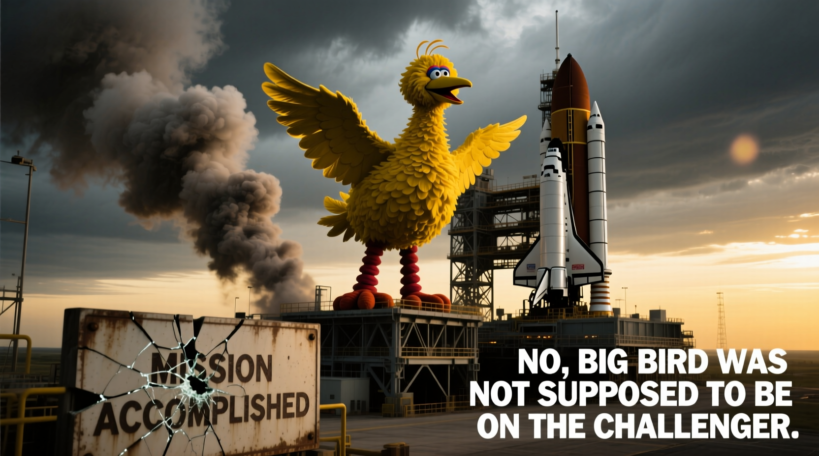 was big bird supposed to be on the challenger