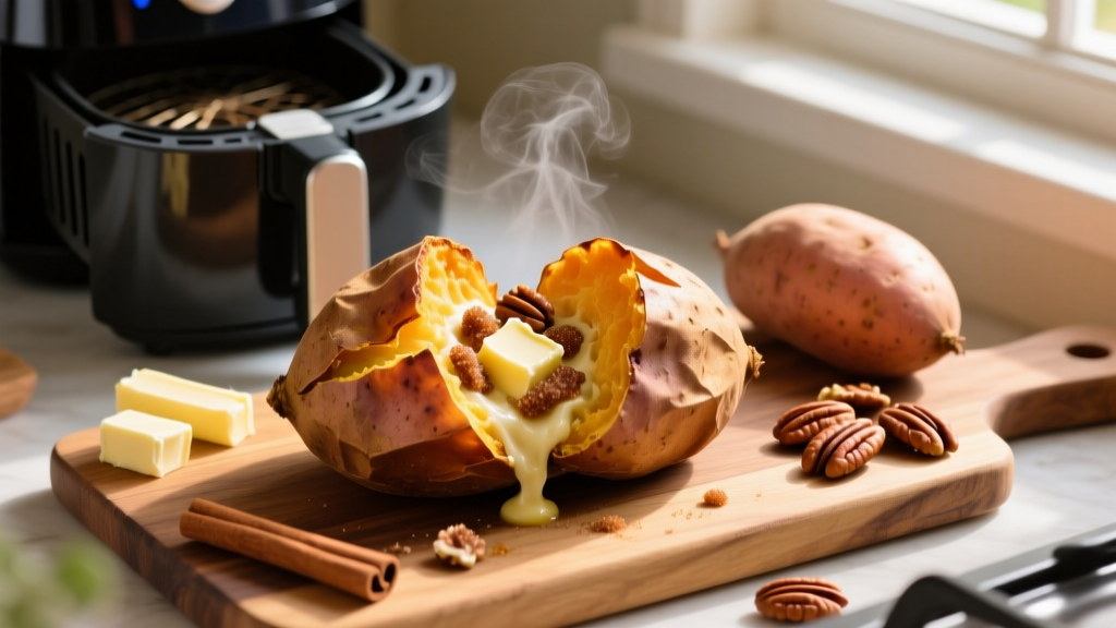 Air Fryer Stuffed Sweet Potatoes (Easy & Crispy!)