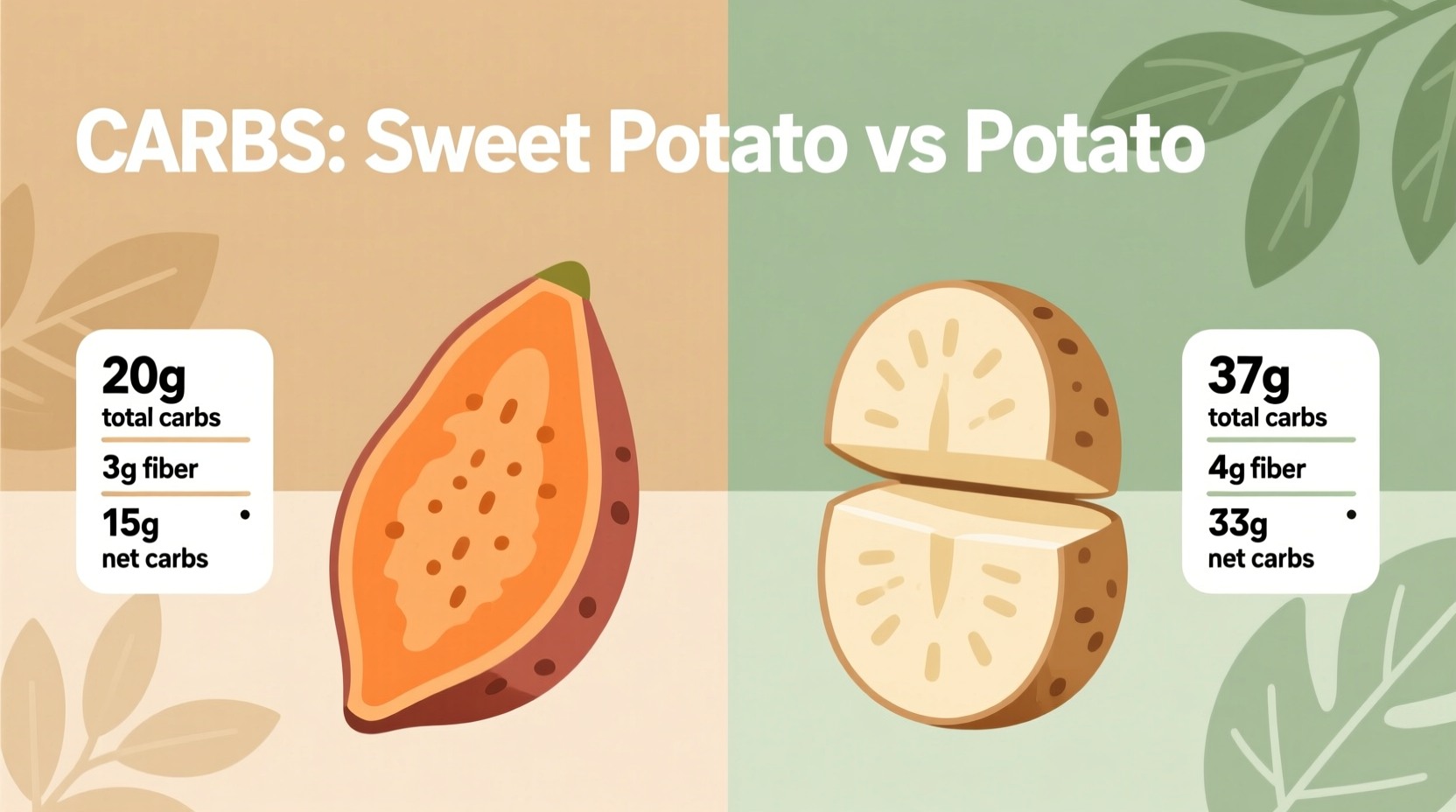 Sweet Potato vs Potato Carbs: Exact Nutritional Comparison