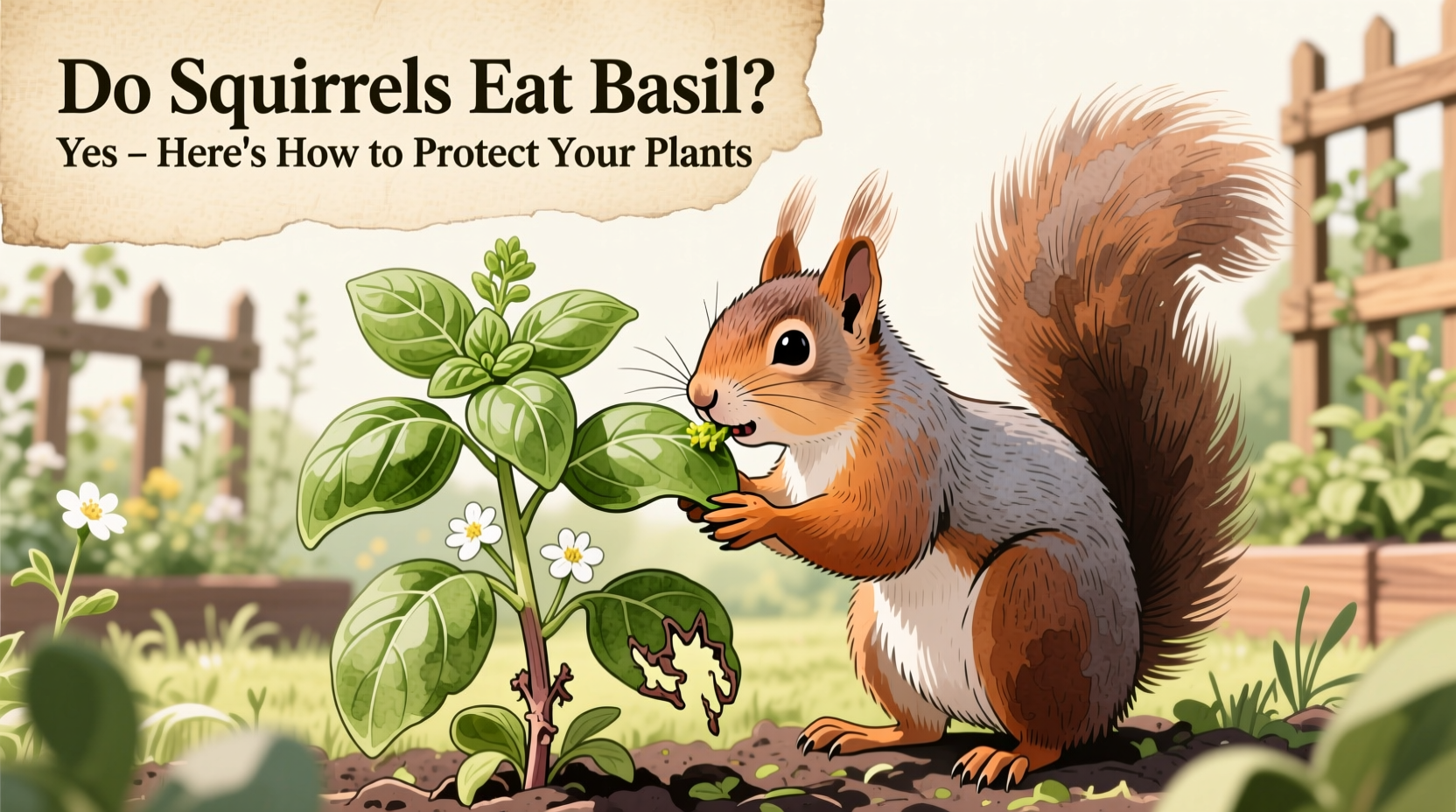 5 Ways to Stop Squirrels Eating Basil | TheHomeSprouts