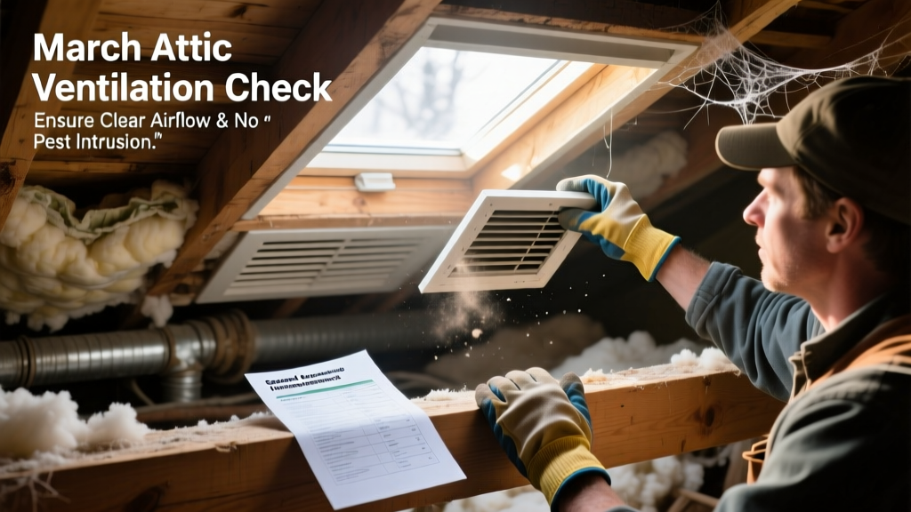 March Attic Ventilation Check: Seasonal Maintenance Checklist