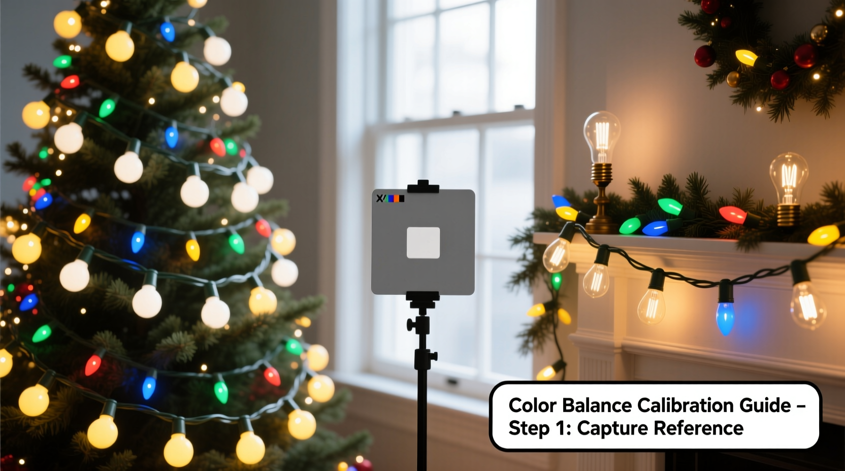 how to calibrate color balance across different sets of christmas lights