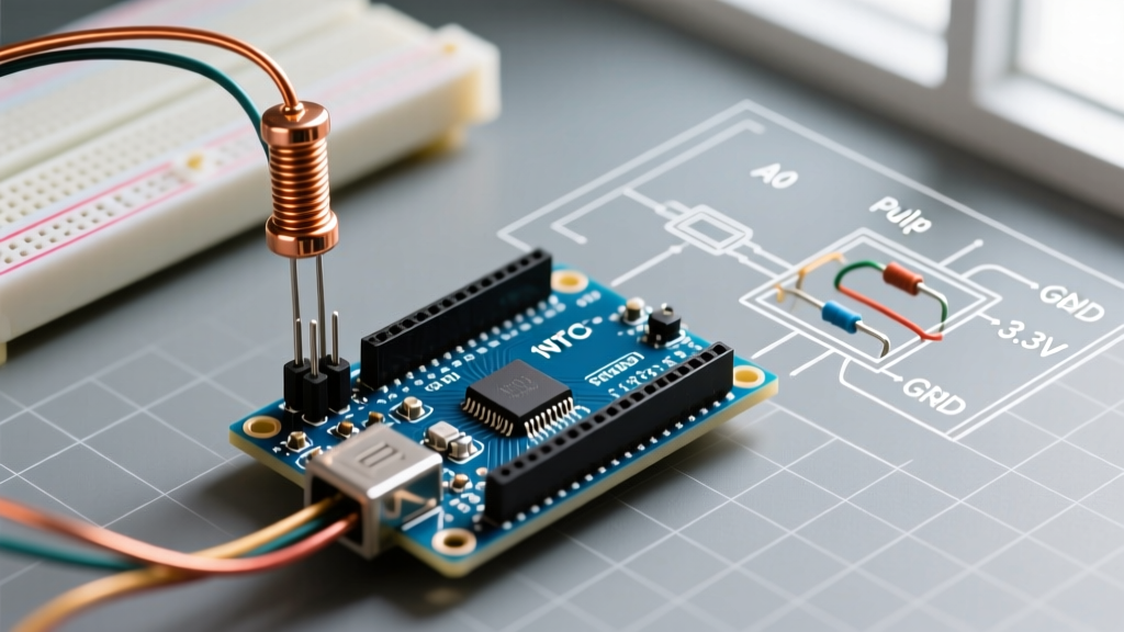 NTC Thermistor Arduino Wiring and Steinhart-Hart Calibration