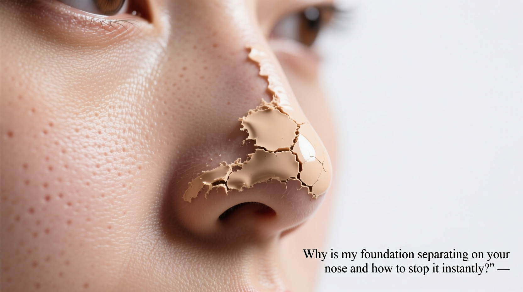 why is my foundation separating on my nose and how to stop it instantly