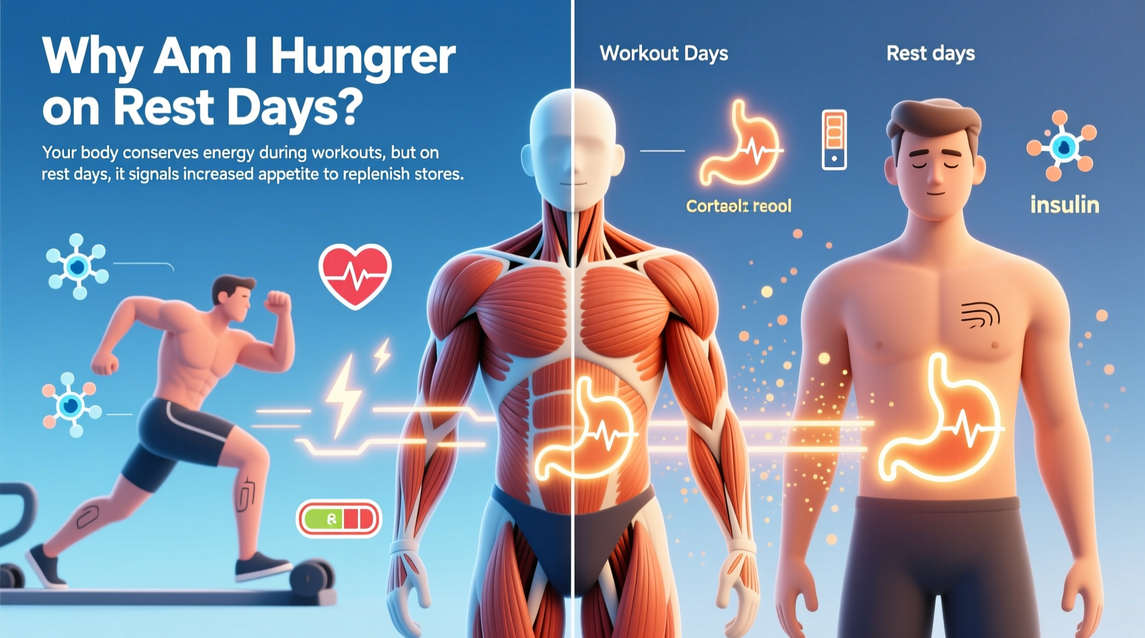 why am i hungrier on rest days than workout days explained