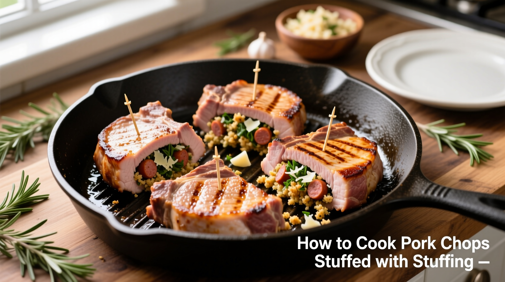 how to cook pork chops stuffed with stuffing