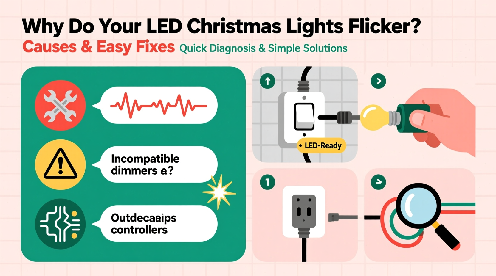 why do my led christmas lights flicker causes and easy fixes