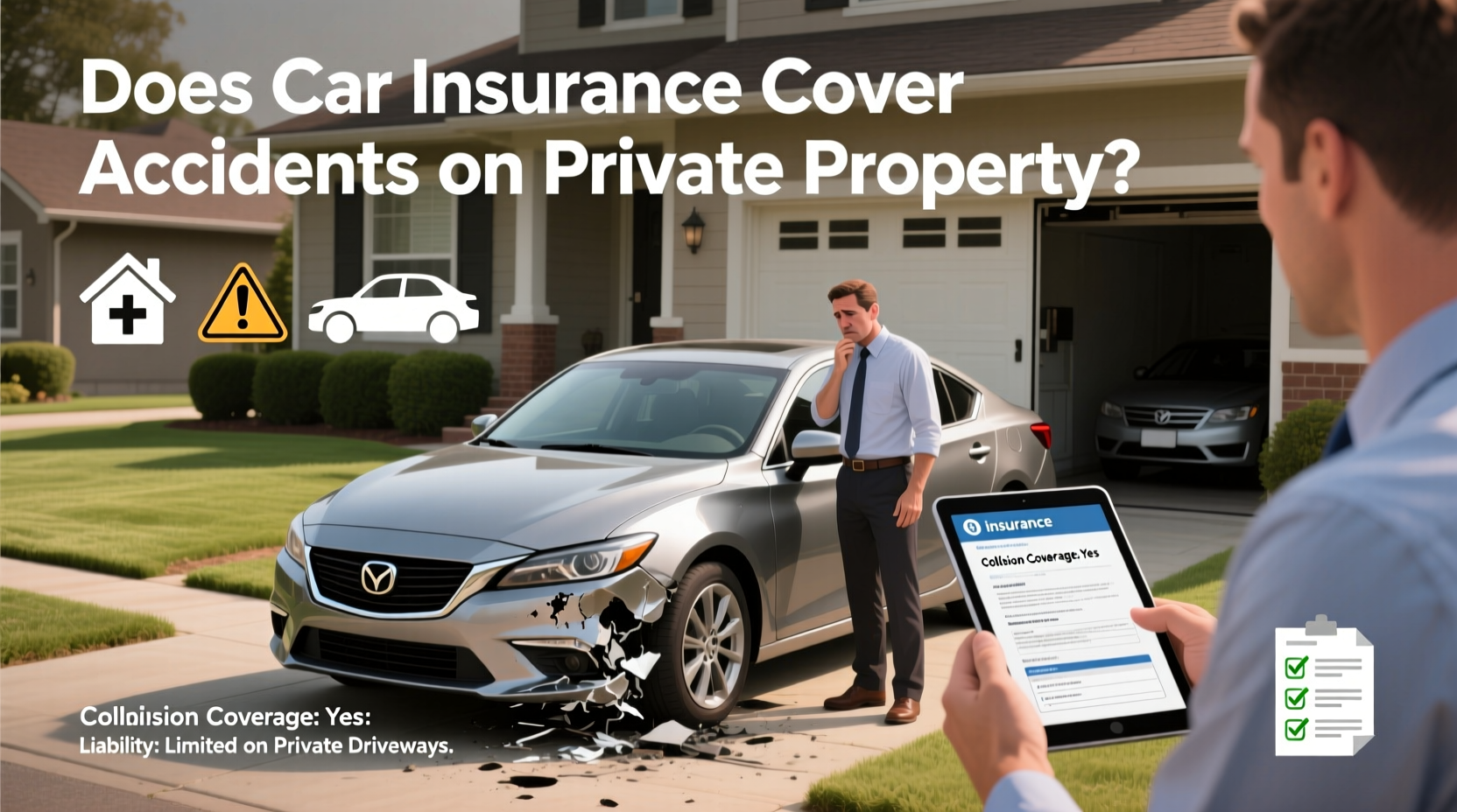 does car insurance cover accidents on private property