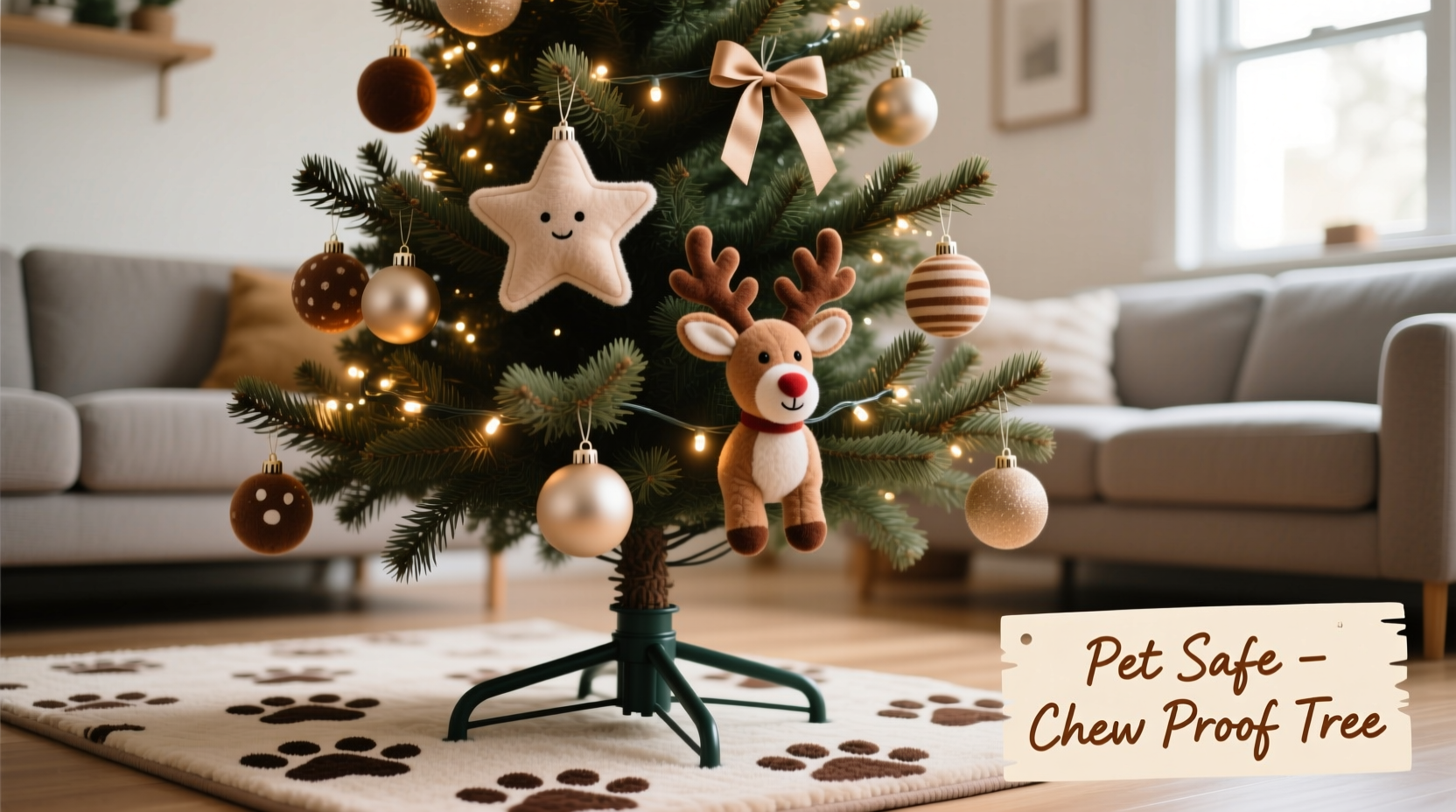how to make a dog friendly christmas tree with chew proof materials