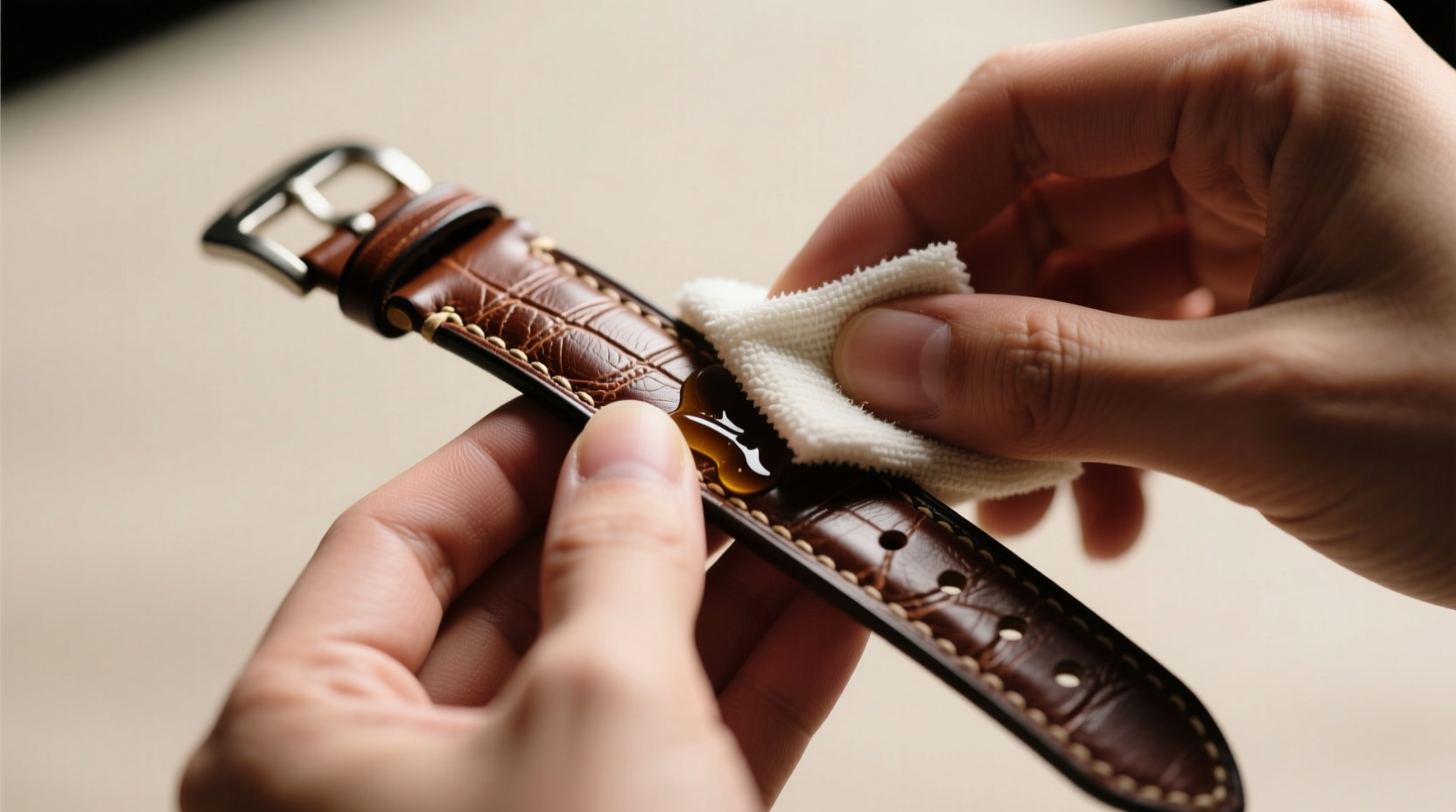 how to clean a leather watch strap safely
