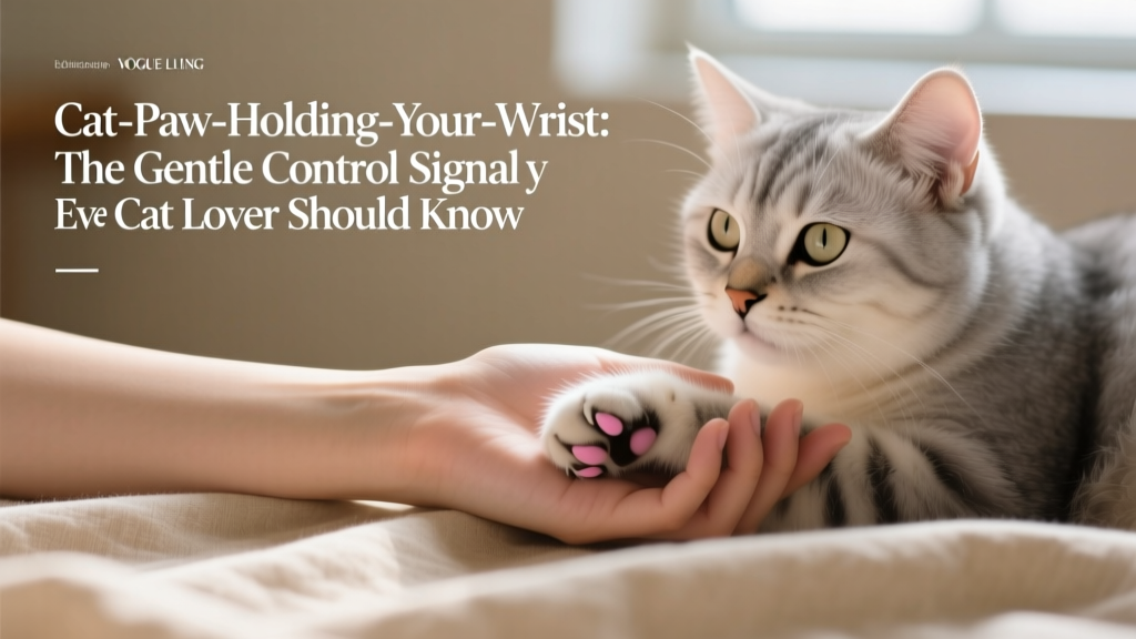 Cat Paw Holding Your Wrist: Gentle Control Signal