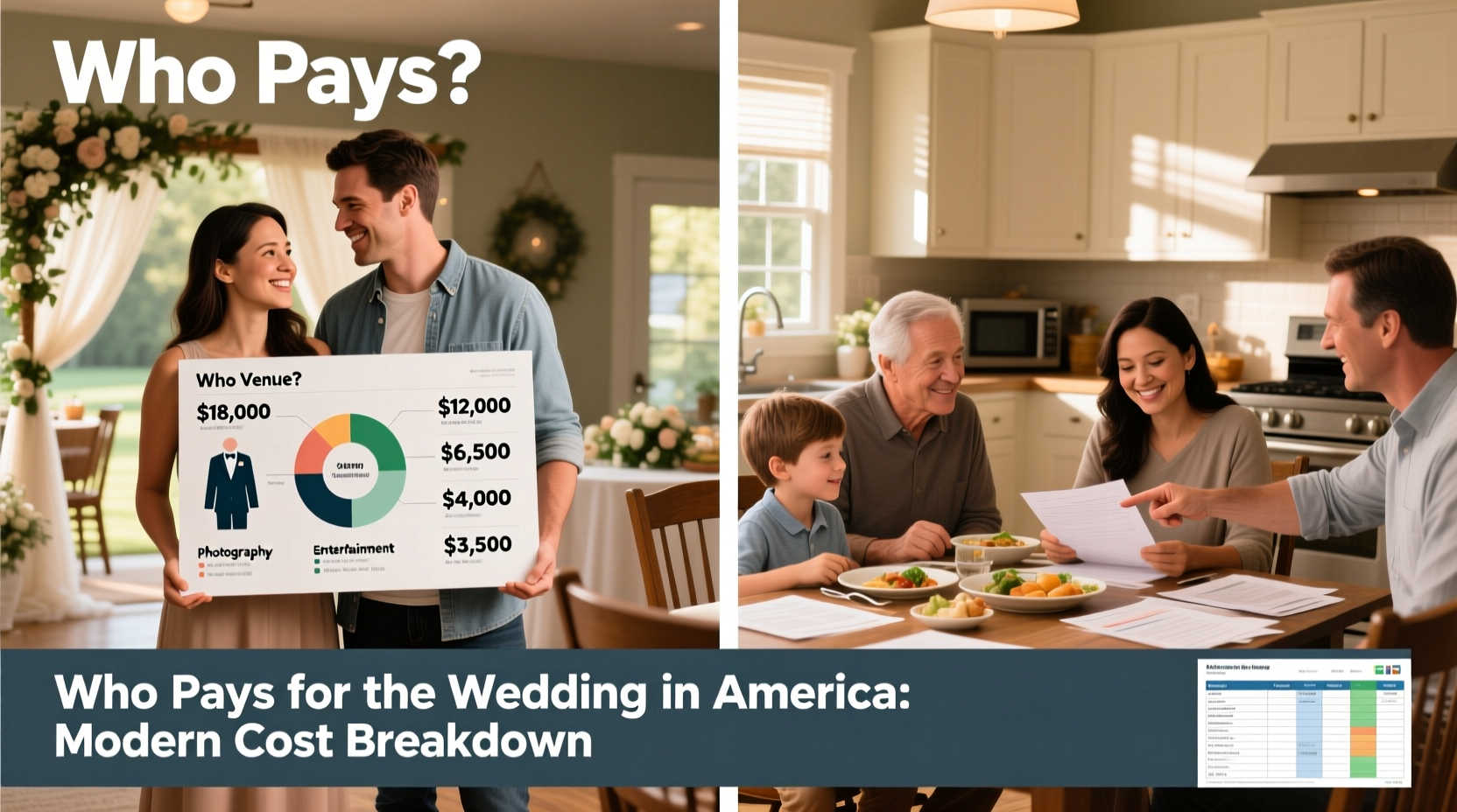 who pays for the wedding in america