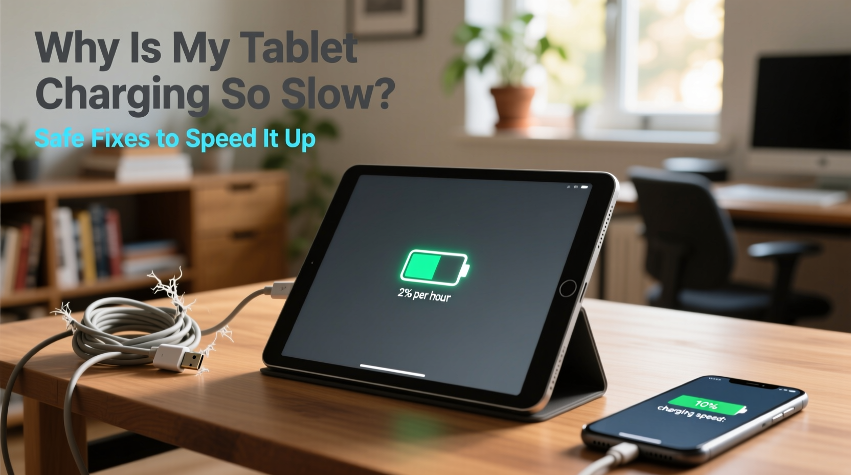 why is my tablet charging so slowly and how to speed it up safely