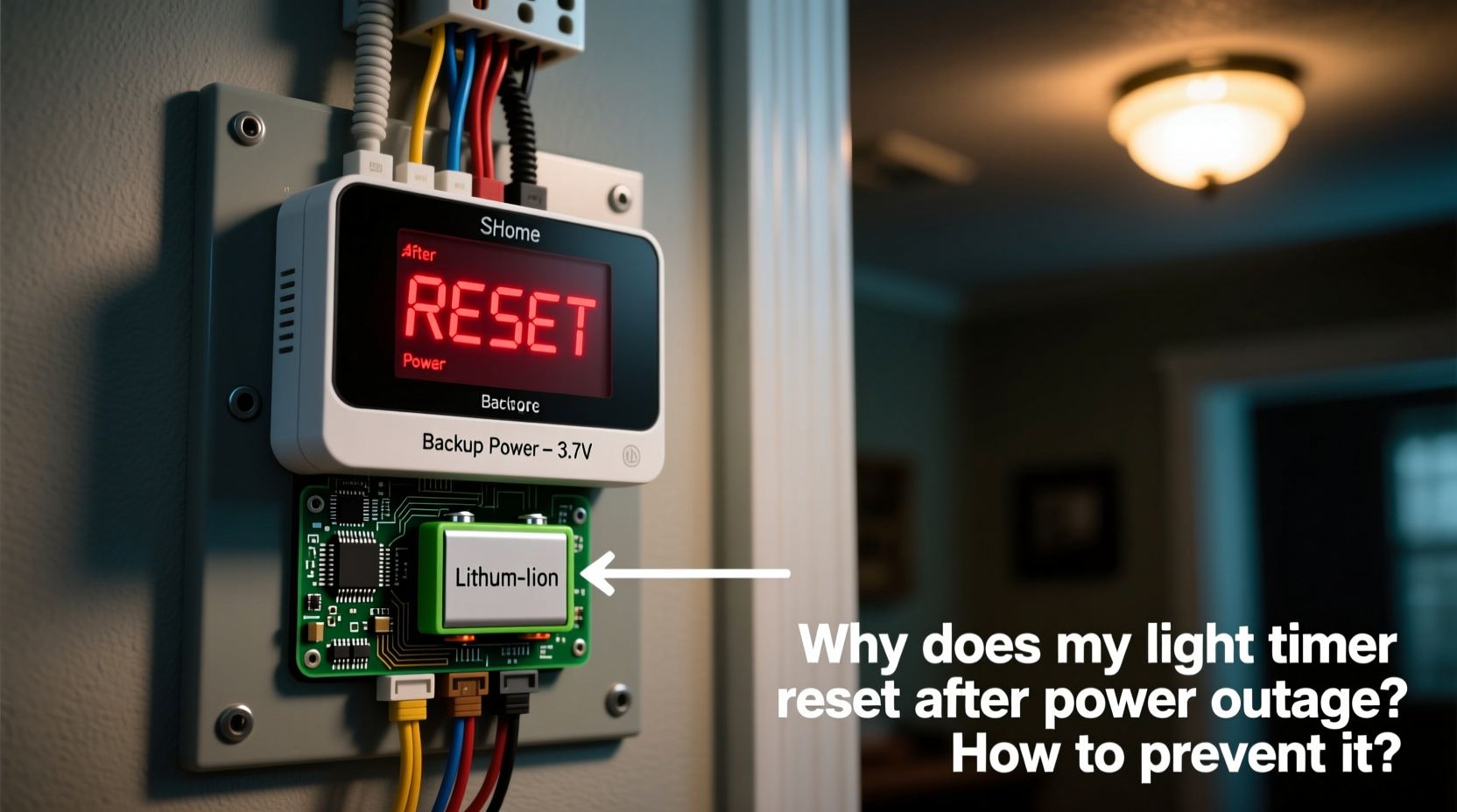 why does my light timer reset after power outage and how to prevent it