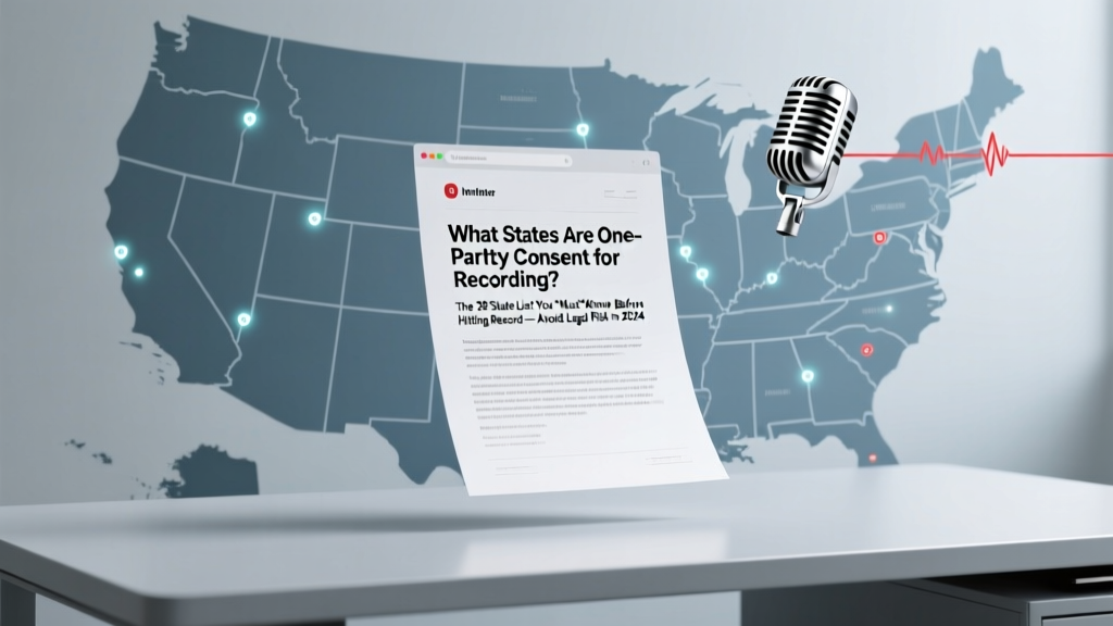 One-Party Consent States for Recording (2026)