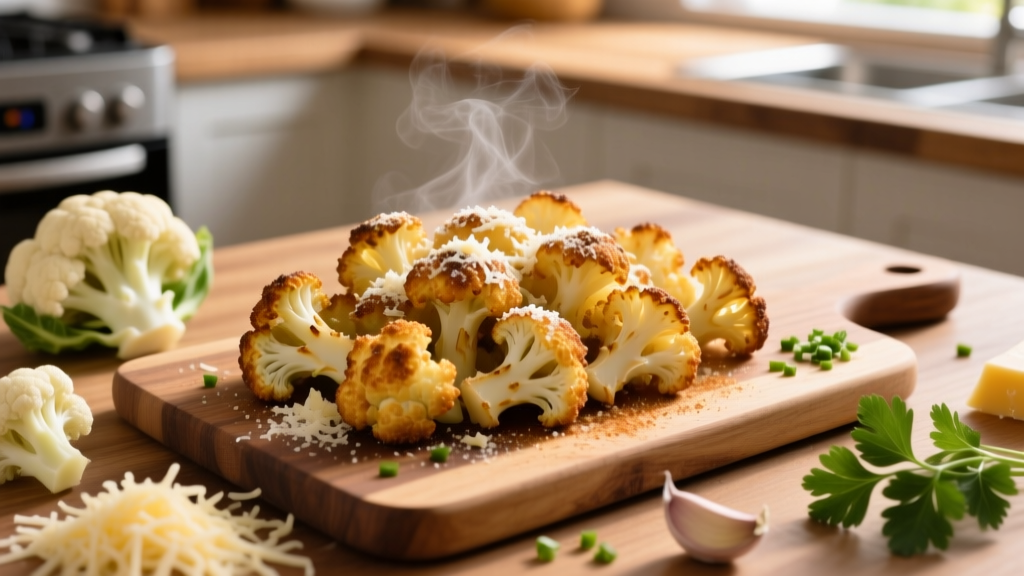 Keto Cauliflower Parmesan in Air Fryer (Crispy!)