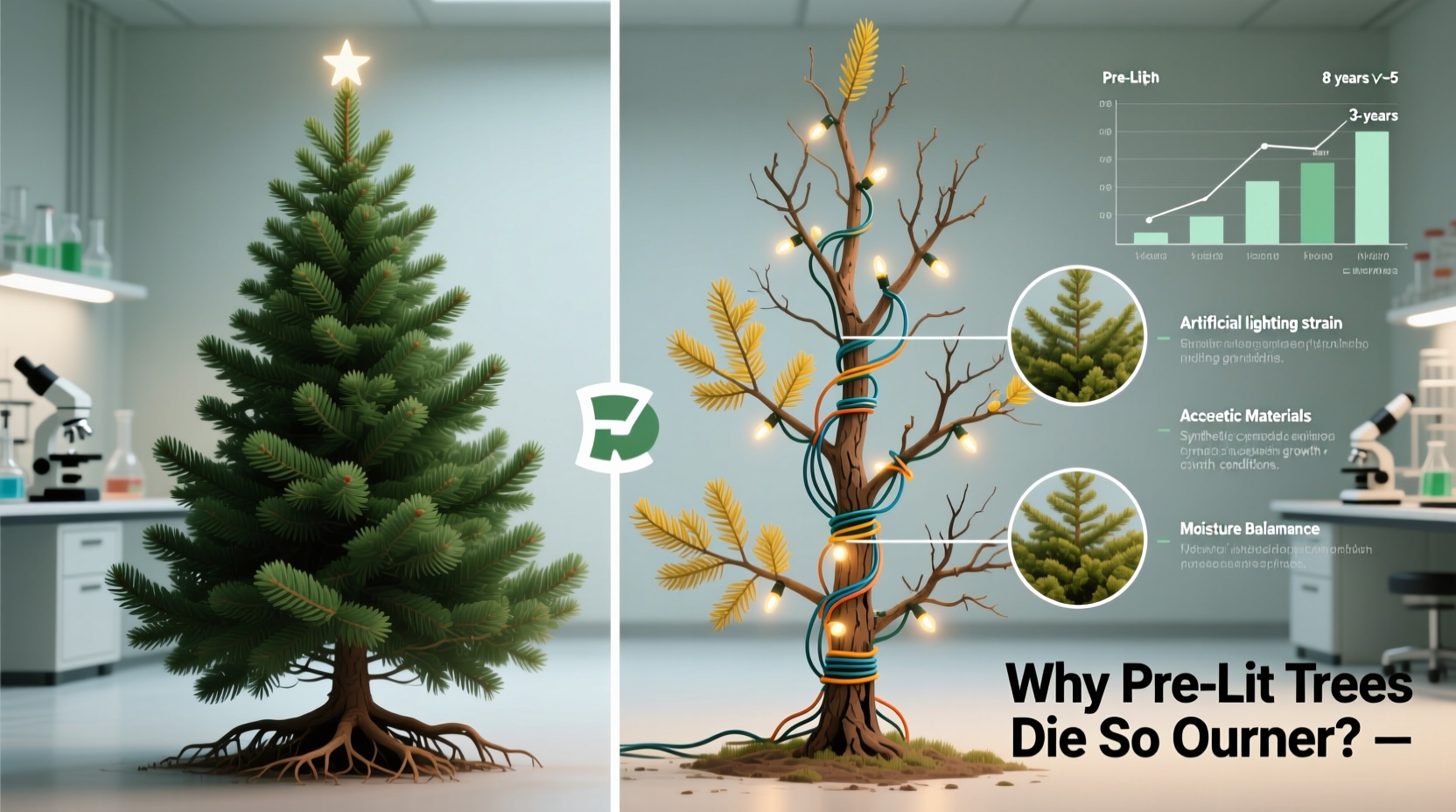 why do prelit trees have shorter lifespans than expected