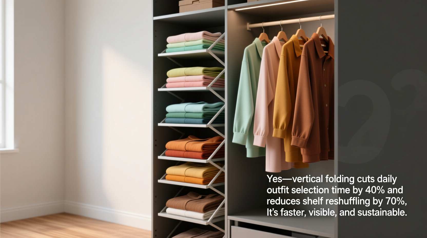 closet organization tips vertical folding vs stacking