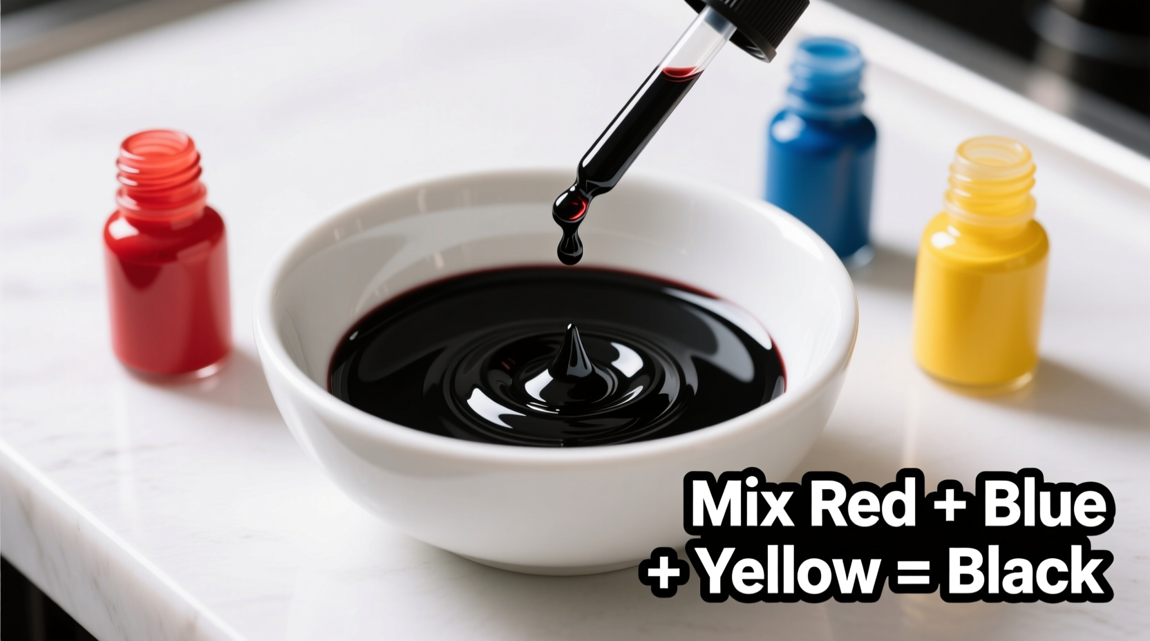 how do i make black with food coloring