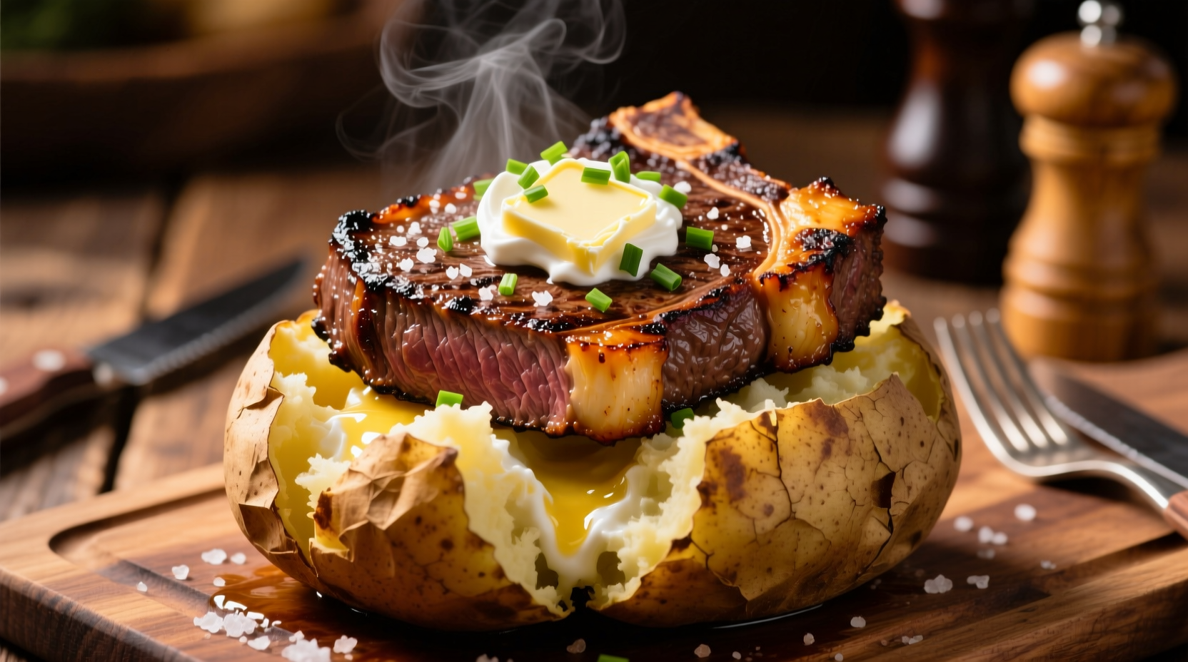 Perfect Loaded Steak Baked Potato Recipe in 45 Minutes
