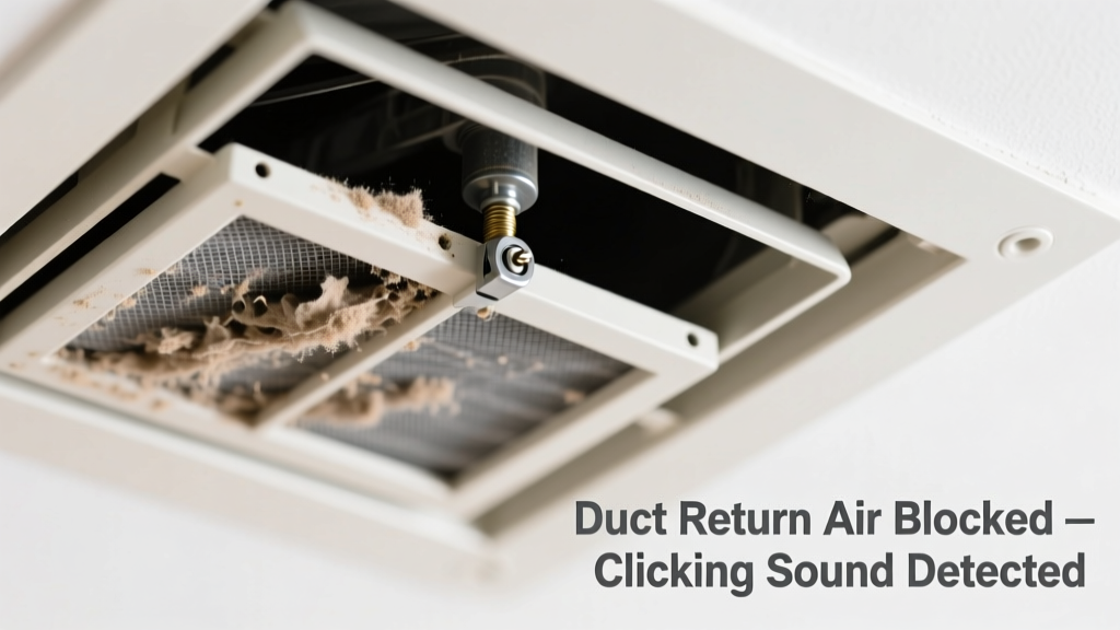 Duct Return Air Blocked Making Clicking Sound: Quick Diagnosis