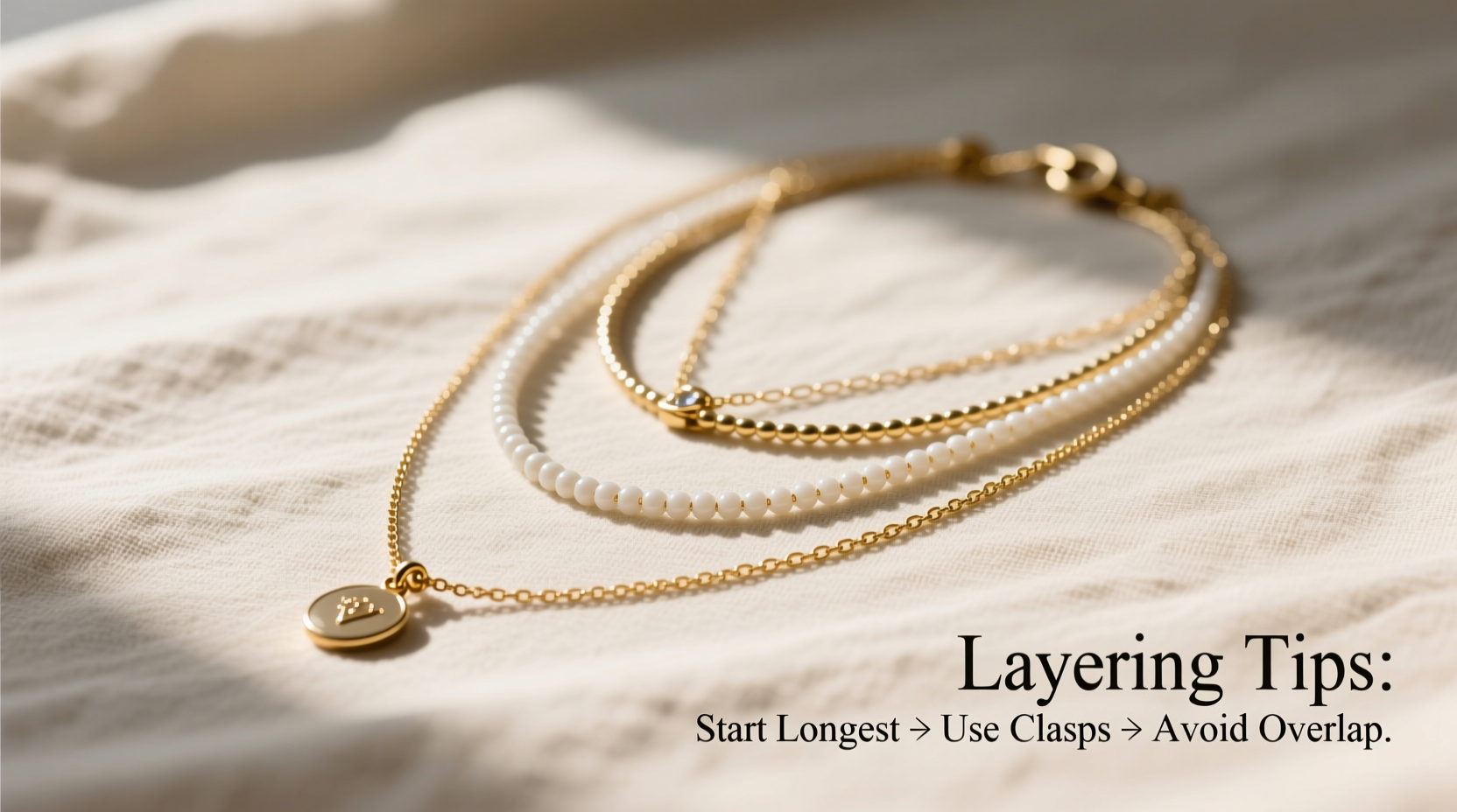 how to layer necklaces without tangling them midday